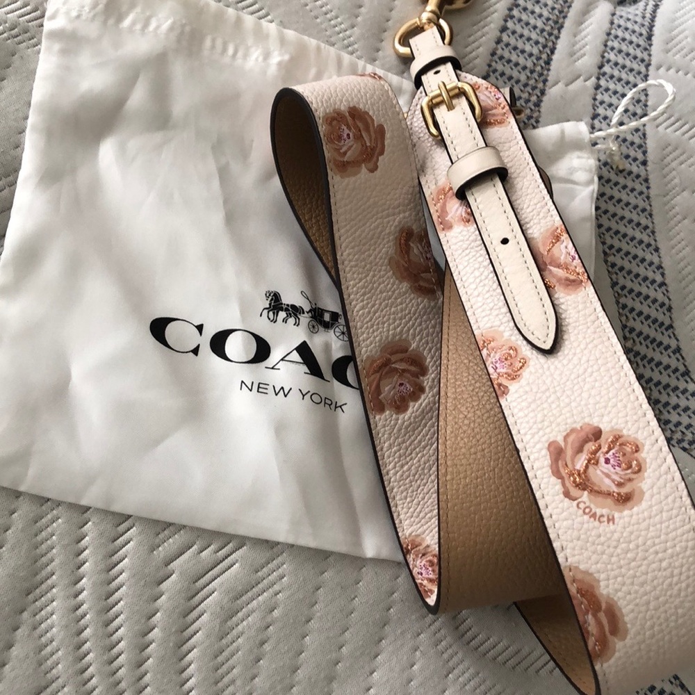 Coach Rose Print Purse Strap